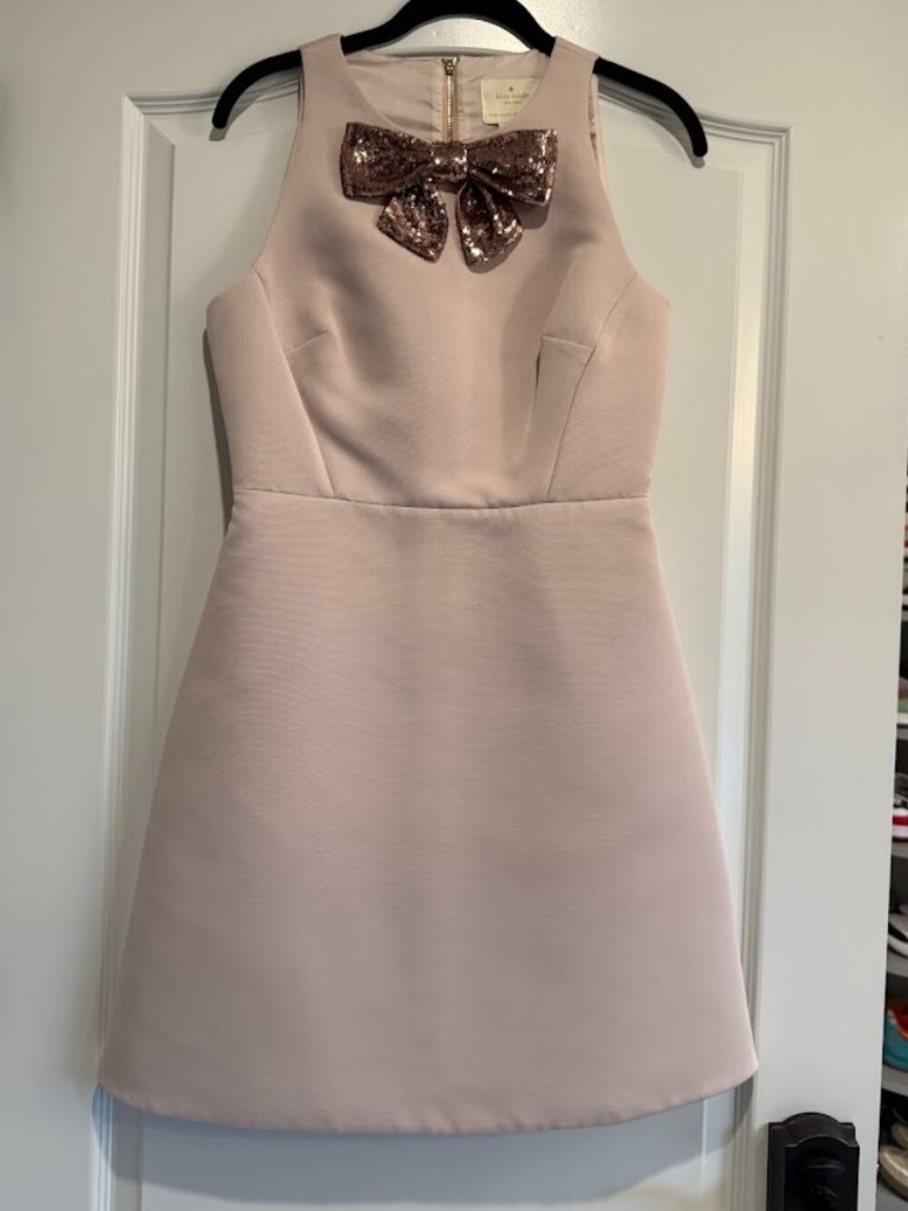 NWT Kate Spade Pink Sequin Bow Dress | Size 4